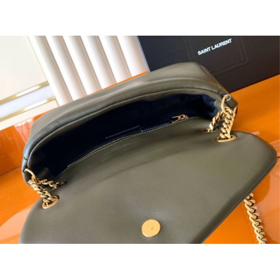 Replica Borsa a tracolla media YSL Saint Laurent Calypso muschio Imitazione fallate Outlet