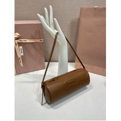 Replica Pochette compatta in nappa Miu Miu 5NE851 Marrone Imitazione fallate Outlet