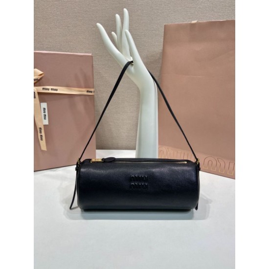 Replica Pochette compatta in nappa Miu Miu 5NE851 Nero Imitazione fallate Outlet