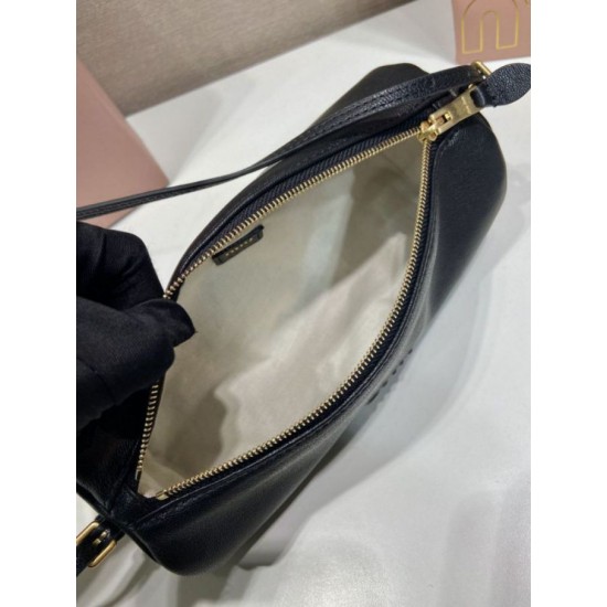 Replica Pochette compatta in nappa Miu Miu 5NE851 Nero Imitazione fallate Outlet