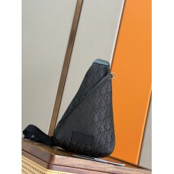 Replica Borsa a tracolla Dior Trek con cerniera Dior Oblique nylon nero Imitazione fallate Outlet