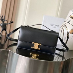 Replica Borse Celine Medium Triomphe Folio Marrone Imitazione fallate Outlet