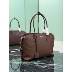 Replica Borsa tote grande Prada 1BG600 Marrone Imitazione fallate Outlet
