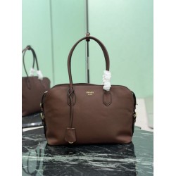 Replica Borsa tote grande Prada 1BG600 Marrone Imitazione fallate Outlet