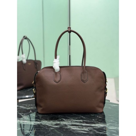 Replica Borsa tote grande Prada 1BG600 Marrone Imitazione fallate Outlet