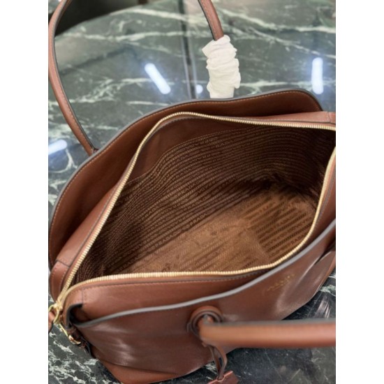 Replica Borsa tote grande Prada 1BG600 Marrone Imitazione fallate Outlet