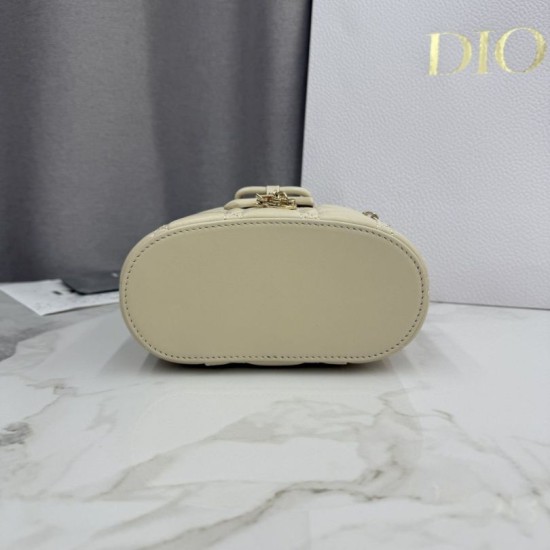 Replica Beauty case Dior Lady Dior Micro Albicocca Imitazione fallate Outlet