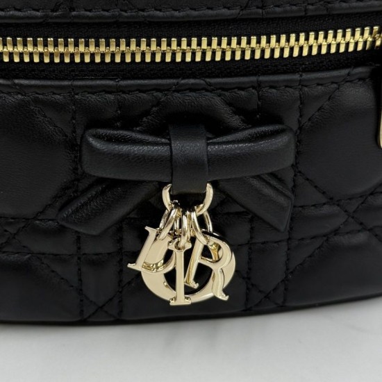 Replica Beauty case Dior Lady Dior Micro Nero Imitazione fallate Outlet