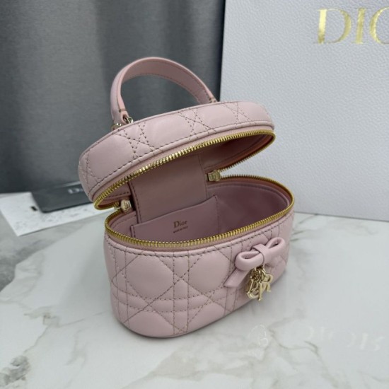 Replica Beauty case Dior Lady Dior Micro Rosa Imitazione fallate Outlet