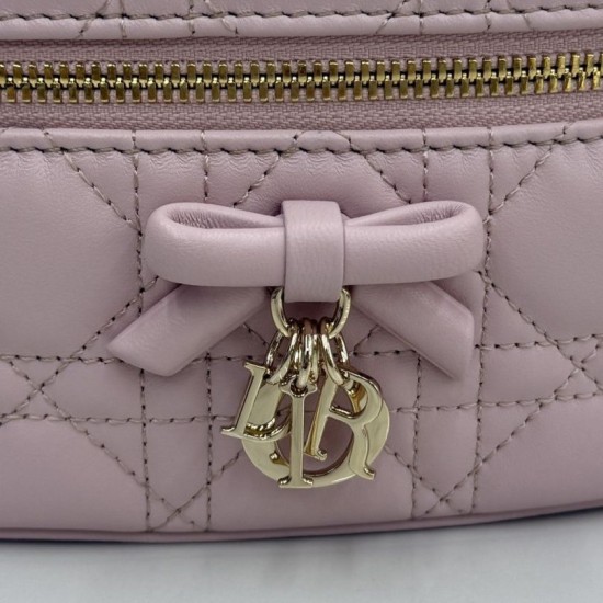 Replica Beauty case Dior Lady Dior Micro Rosa Imitazione fallate Outlet