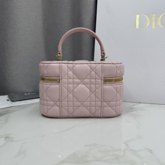 Replica Beauty case Dior Lady Dior Micro Rosa Imitazione fallate Outlet
