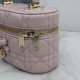 Replica Beauty case Dior Lady Dior Micro Rosa Imitazione fallate Outlet