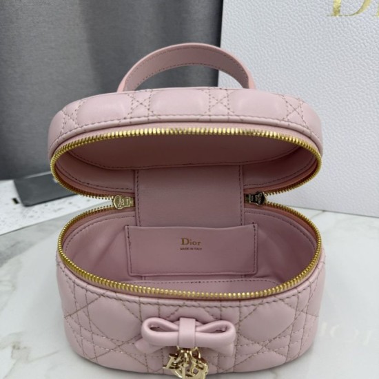 Replica Beauty case Dior Lady Dior Micro Rosa Imitazione fallate Outlet