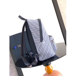 Replica Zaino Dior Rider tela jacquard Oblique Dior blu Imitazione fallate Outlet