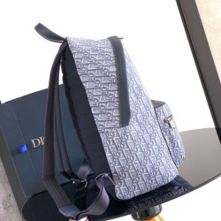 Replica Zaino Dior Rider tela jacquard Oblique Dior blu Imitazione fallate Outlet