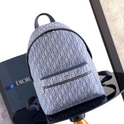 Replica Zaino Dior Rider tela jacquard Oblique Dior blu Imitazione fallate Outlet