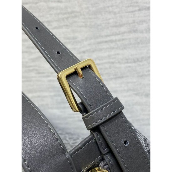 Replica Borsa Dior Medio D-Journey denim jacquard con motivo obliquo Blu Imitazione fallate Outlet