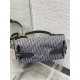 Replica Borsa Dior Medio D-Journey denim jacquard con motivo obliquo Blu Imitazione fallate Outlet