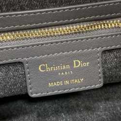 Replica Borsa Dior Medio D-Journey denim jacquard con motivo obliquo Blu Imitazione fallate Outlet