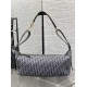 Replica Borsa Dior Medio D-Journey denim jacquard con motivo obliquo Blu Imitazione fallate Outlet