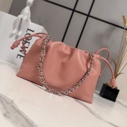Replica Borsa a mano media Loewe Flamenco Rosa Imitazione fallate Outlet