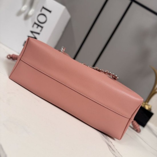 Replica Borsa a mano media Loewe Flamenco Rosa Imitazione fallate Outlet