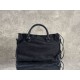 Replica Borsa Balenciaga Le City in denim lavato nero Imitazione fallate Outlet