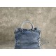 Replica Borsa Balenciaga Le City denim lavato Blu Imitazione fallate Outlet