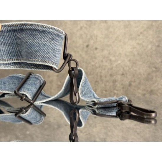 Replica Borsa Balenciaga Le City denim lavato Blu Imitazione fallate Outlet