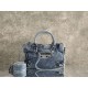 Replica Borsa Balenciaga Le City denim lavato Blu Imitazione fallate Outlet