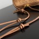 Replica Pouch Bottega Veneta Concerto camoscio intrecciato Marrone Imitazione fallate Outlet