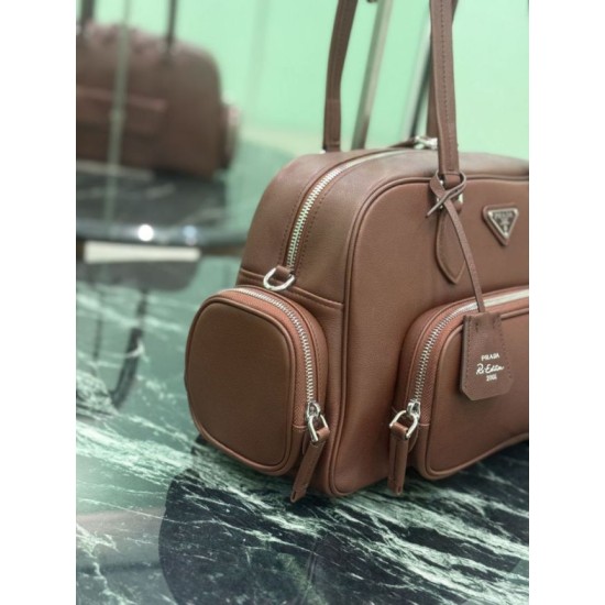 Replica Borsa Prada media con manico superiore marrone Falso Non Originali Replica Borsa Prada media con manico superiore marrone Imitazione fallate Outlet