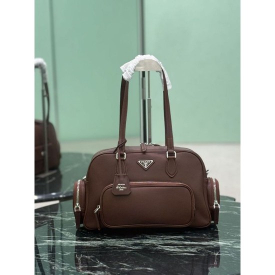 Replica Borsa Prada media con manico superiore marrone Falso Non Originali Replica Borsa Prada media con manico superiore marrone Imitazione fallate Outlet