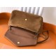 Replica Borsa a tracolla grande YSL Saint Laurent Calypso scamosciata marrone Imitazione fallate Outlet