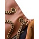 Replica Borsa a tracolla grande YSL Saint Laurent Calypso scamosciata marrone Imitazione fallate Outlet