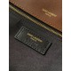 Replica Borsa a tracolla grande YSL Saint Laurent Calypso scamosciata marrone Imitazione fallate Outlet