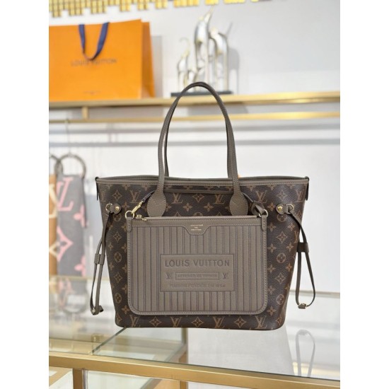 Replica Borsa Louis Vuitton Neverfull Inside Out MM M25664 fumo False fatte bene Online Premio Replica Borsa Louis Vuitton Neverfull Inside Out MM M25664 fumo Imitazione Outlet