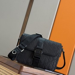 Premio Replica Borsa a tracolla Dior Trek Uomo Dior Oblique nylon nero Imitazione Outlet