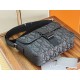 Premio Replica Borsa a tracolla da uomo Dior Oblique Jacquard nera Imitazione Outlet