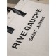 Premio Replica Borsa tote YSL Saint Laurent Rive Gauche beige Imitazione Outlet