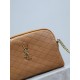 Premio Replica Pochette trapuntata con zip Gaby YSL Saint Laurent marrone Imitazione Outlet
