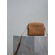 Premio Replica Pochette trapuntata con zip Gaby YSL Saint Laurent marrone Imitazione Outlet