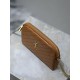 Premio Replica Pochette trapuntata con zip Gaby YSL Saint Laurent marrone Imitazione Outlet