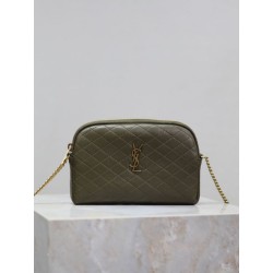 Premio Replica Pochette trapuntata con zip Gaby YSL Saint Laurent Blu Imitazione Outlet