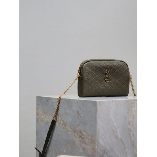 Premio Replica Pochette trapuntata con zip Gaby YSL Saint Laurent Blu Imitazione Outlet