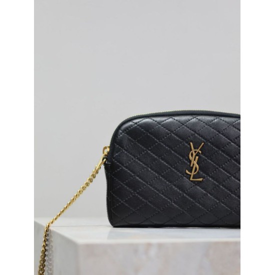 Replica Pochette trapuntata con zip Gaby YSL Saint Laurent Nero False fatte bene Online Premio Replica Pochette trapuntata con zip Gaby YSL Saint Laurent Nero Imitazione Outlet