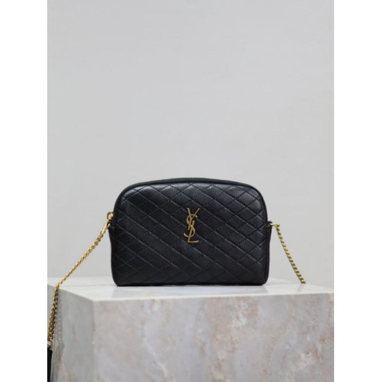 Replica Pochette trapuntata con zip Gaby YSL Saint Laurent Nero False fatte bene Online Premio Replica Pochette trapuntata con zip Gaby YSL Saint Laurent Nero Imitazione Outlet