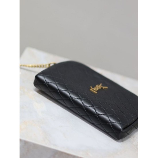 Replica Pochette trapuntata con zip Gaby YSL Saint Laurent Nero False fatte bene Online Premio Replica Pochette trapuntata con zip Gaby YSL Saint Laurent Nero Imitazione Outlet