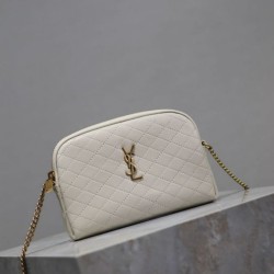 Premio Replica Pochette trapuntata con zip Gaby YSL Saint Laurent Bianco Imitazione Outlet