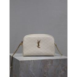 Premio Replica Pochette trapuntata con zip Gaby YSL Saint Laurent Bianco Imitazione Outlet